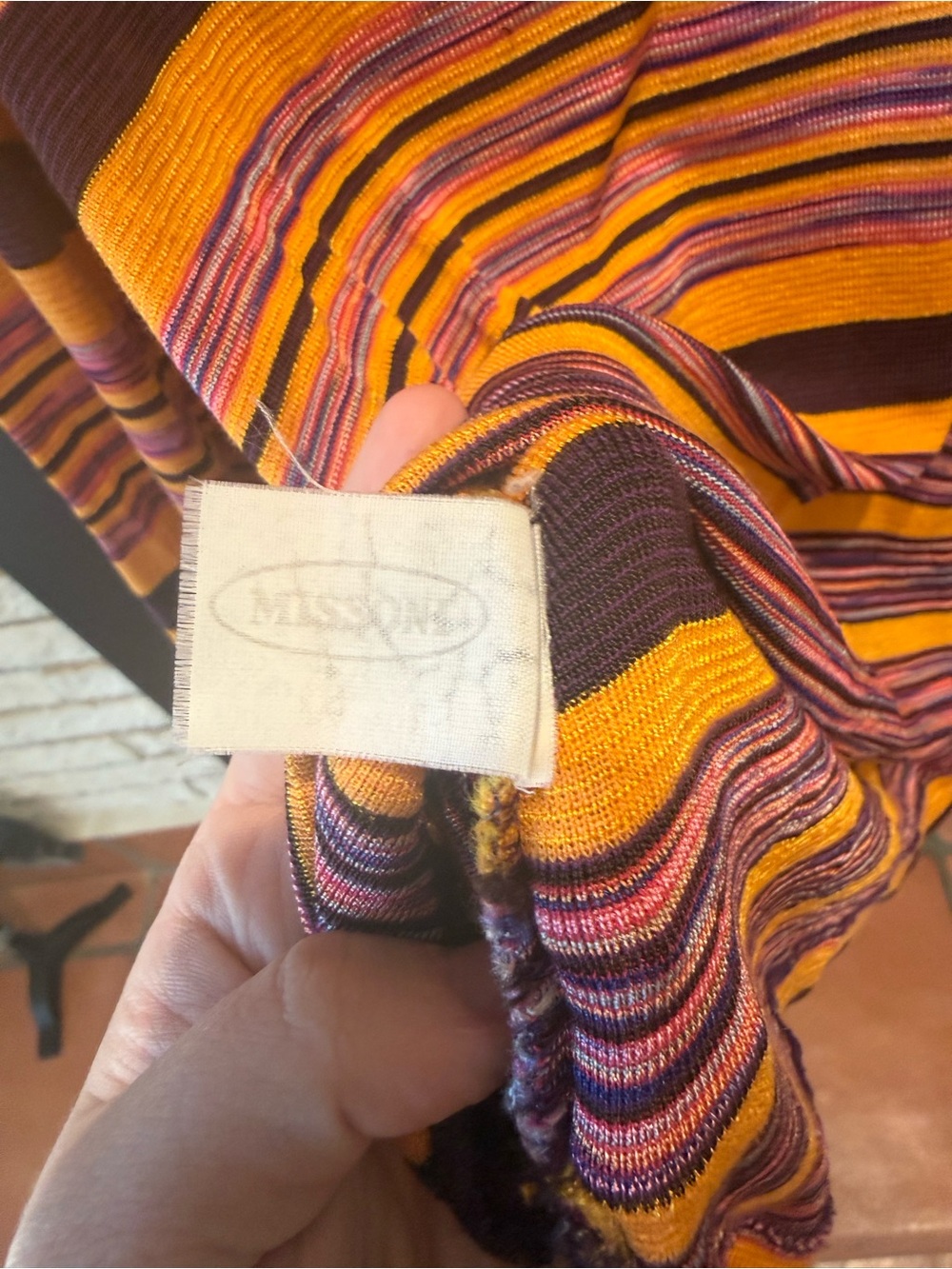 Vintage Missoni Striped Knit V-Neck Top Made in Italy Y2K - Picture 5 of 7